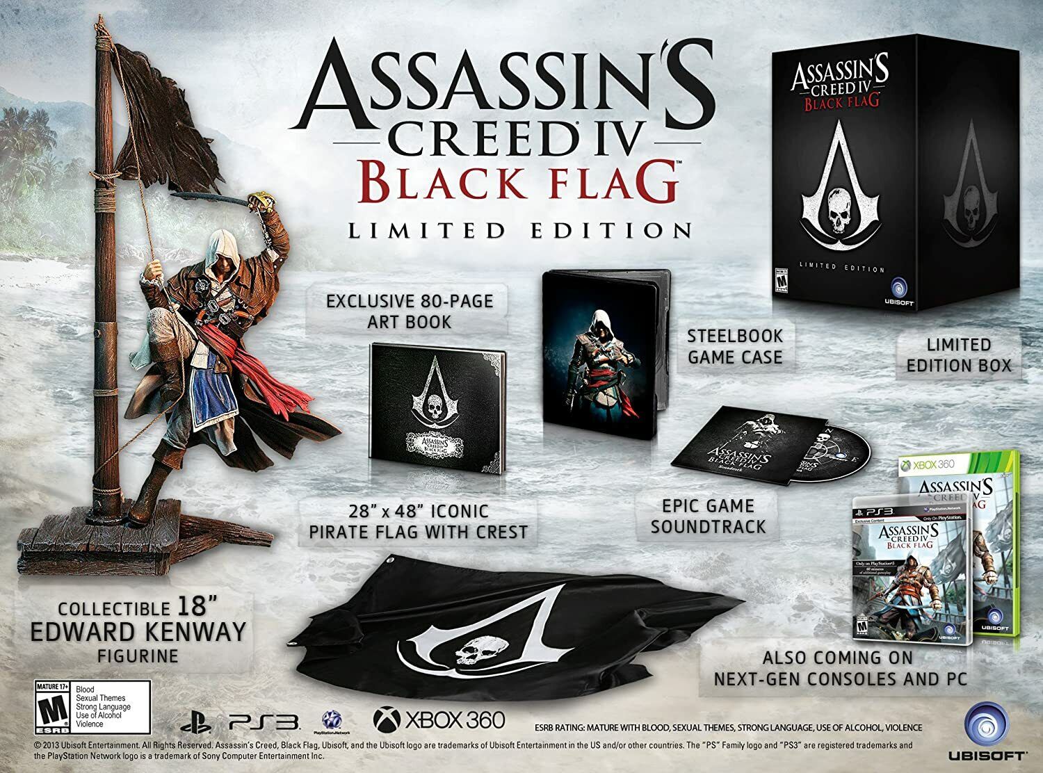 Assassin's Creed IV: Black Flag (Limited Edition) - (PS3) PlayStation 3 Video Games Ubisoft   