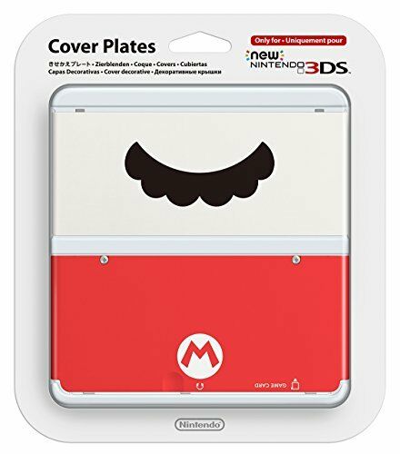 New Nintendo 3DS Cover Plates No.047 (Mario Mustache) - New Nintendo 3DS (Japanese Import) Accessories Nintendo   