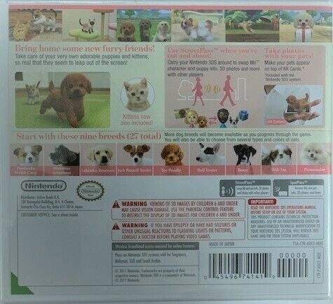 Nintendogs + Cats: Toy Poodle and New Friends - Nintendo 3DS ( World Edition ) Video Games Nintendo   
