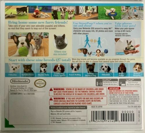 Nintendogs + Cats: French Bulldog & New Friends - Nintendo 3DS ( World Edition ) Video Games Nintendo   