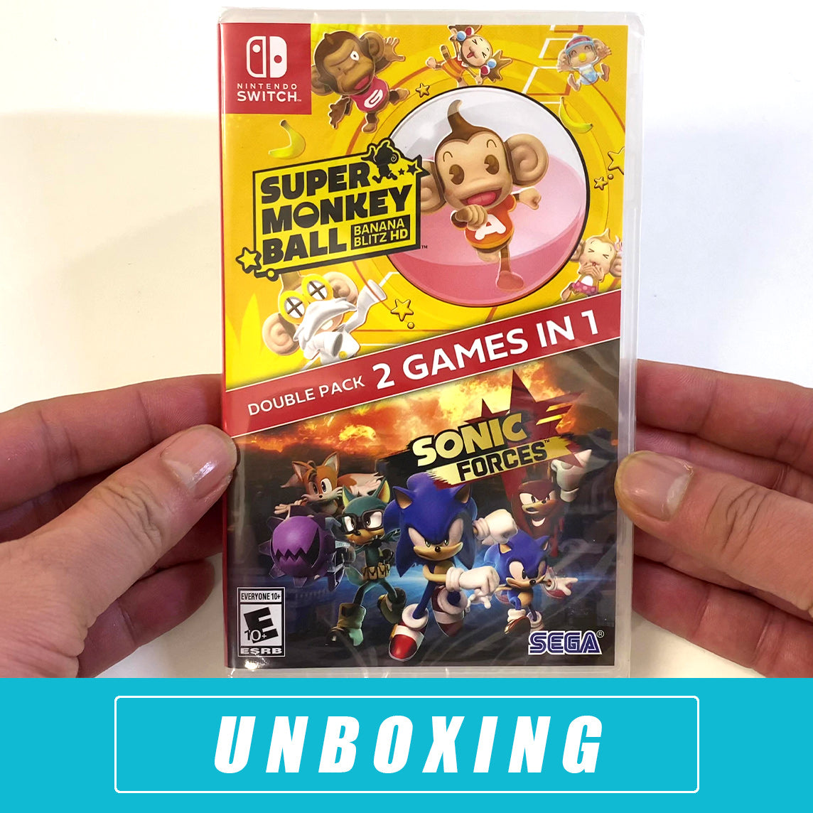Sonic Forces + Super Monkey Ball: Banana Blitz HD Double Pack - (NSW) Nintendo Switch [UNBOXING] Video Games SEGA   